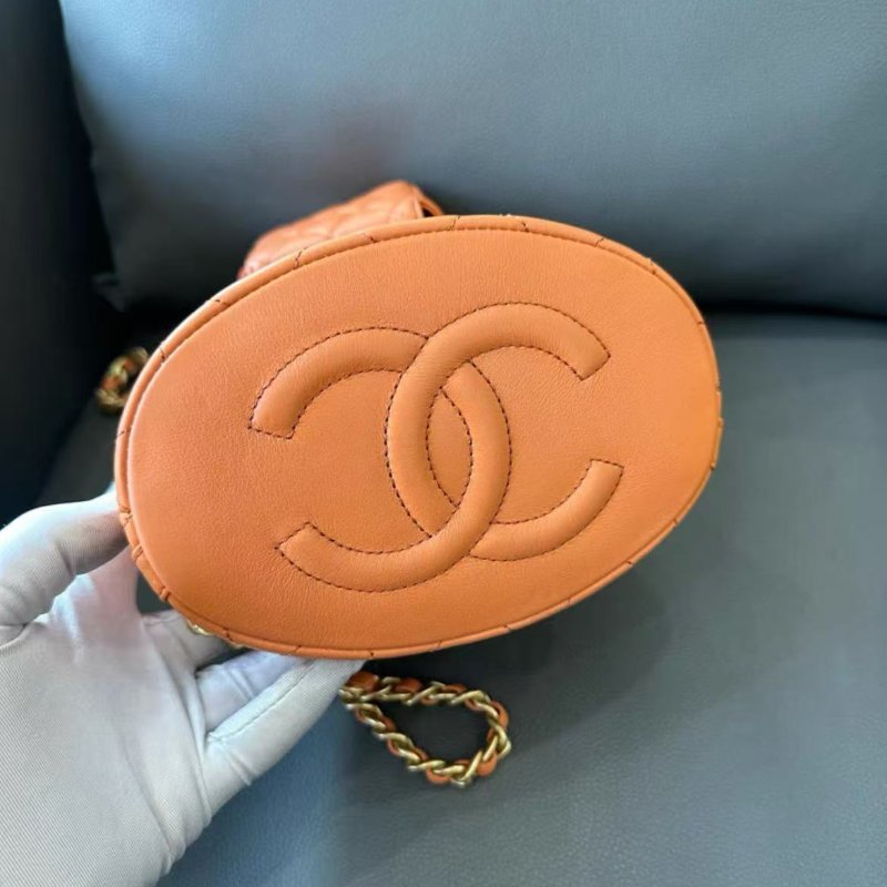 ✨Chanel 23A橘色子母包後背包 全新配件塵袋-5