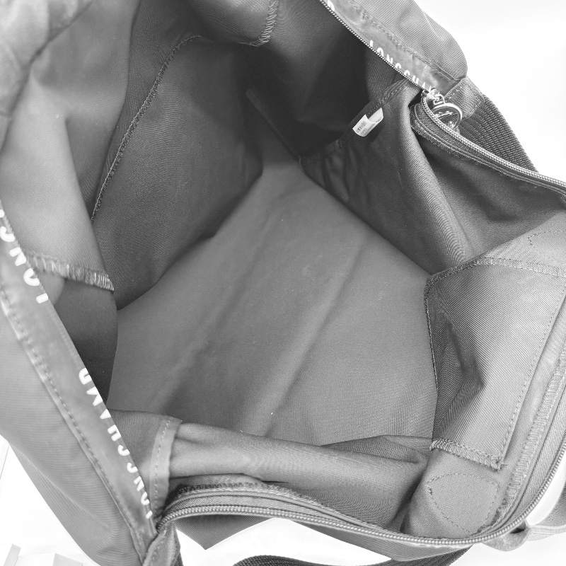 LONGCHAMP 黑色尼龍 手提托特包 旅行袋-13