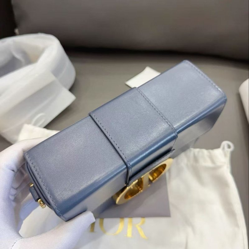 Dior 藍色蒙田30盒子包 全新 配件塵袋-6