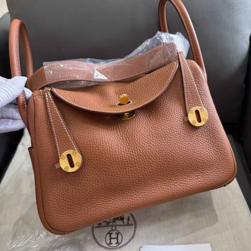 Hermes lindy 26 金棕金扣 全新原模還在 配件塵袋盒子-3