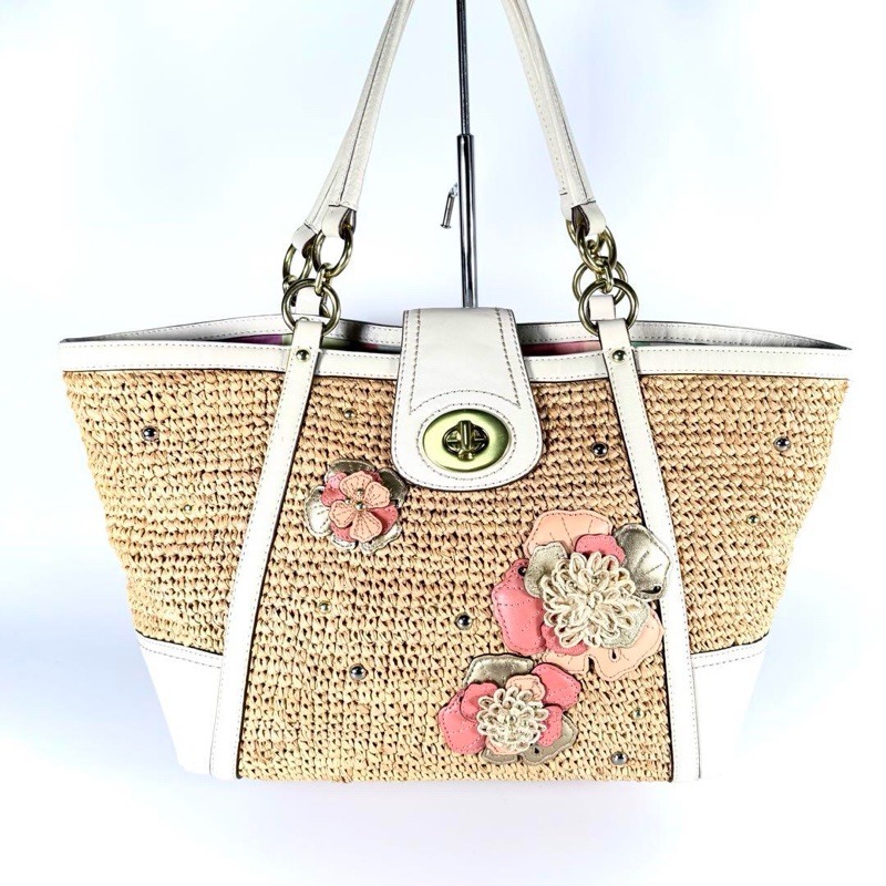 Coach 夏季海灘🏖️渡假風編織包-8