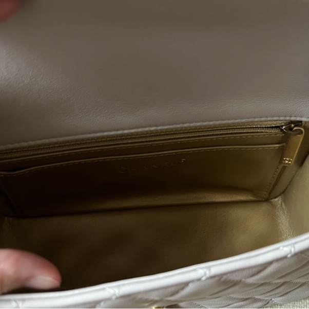 Chanel 22B香芋紫 cf mini金球 斜背包肩背包香奈兒精品斷捨離-10