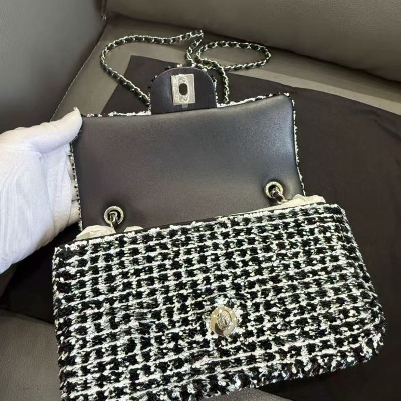 ✨Chanel 25C CF 大mini 亮片小號14x22x7 全新 配件塵袋-1