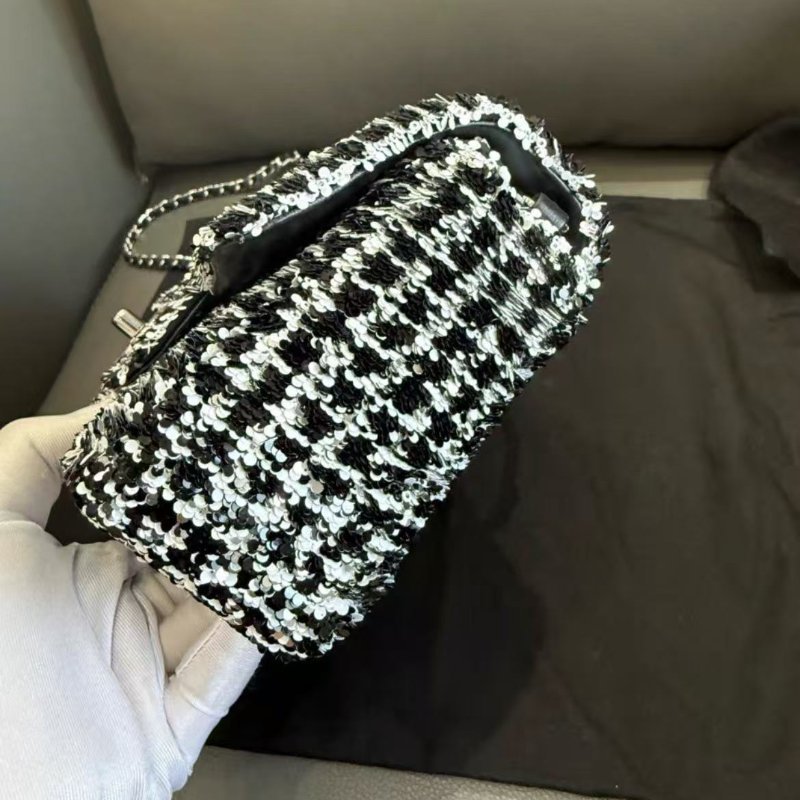 ✨Chanel 25C CF 大mini 亮片小號14x22x7 全新 配件塵袋-4