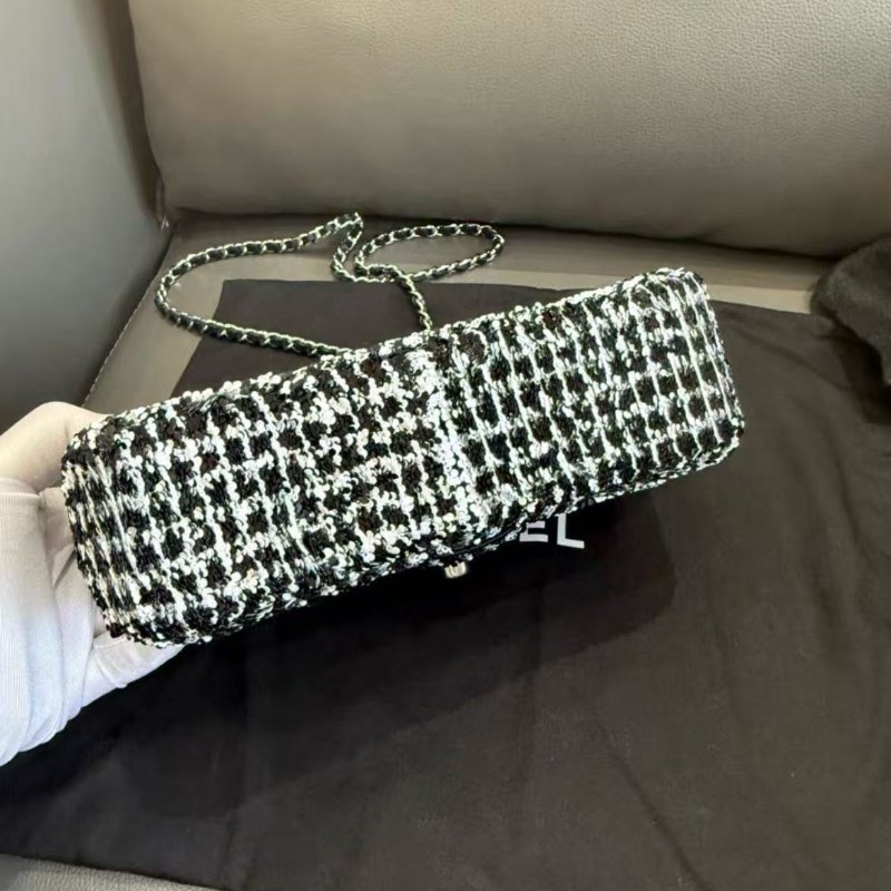 ✨Chanel 25C CF 大mini 亮片小號14x22x7 全新 配件塵袋-5