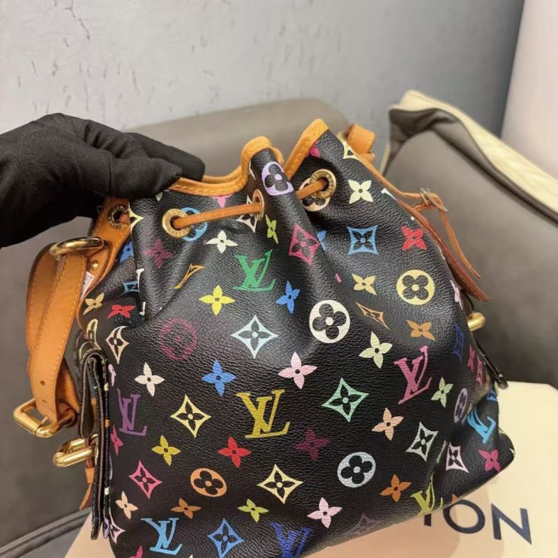 LV黑三彩水桶包 很新 配件塵袋-4