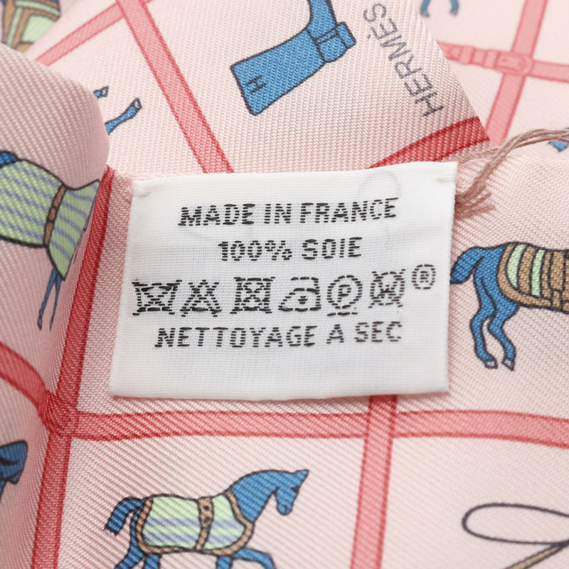 HERMES Twilly Couvertures et Tenues de Jour 圍巾 絲巾 粉紅色 多色 粉紅色 二手女式-2