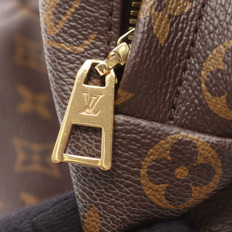 LOUIS VUITTON 棕櫚泉背包 MM M44874 字母帆布 棕色 二手-4