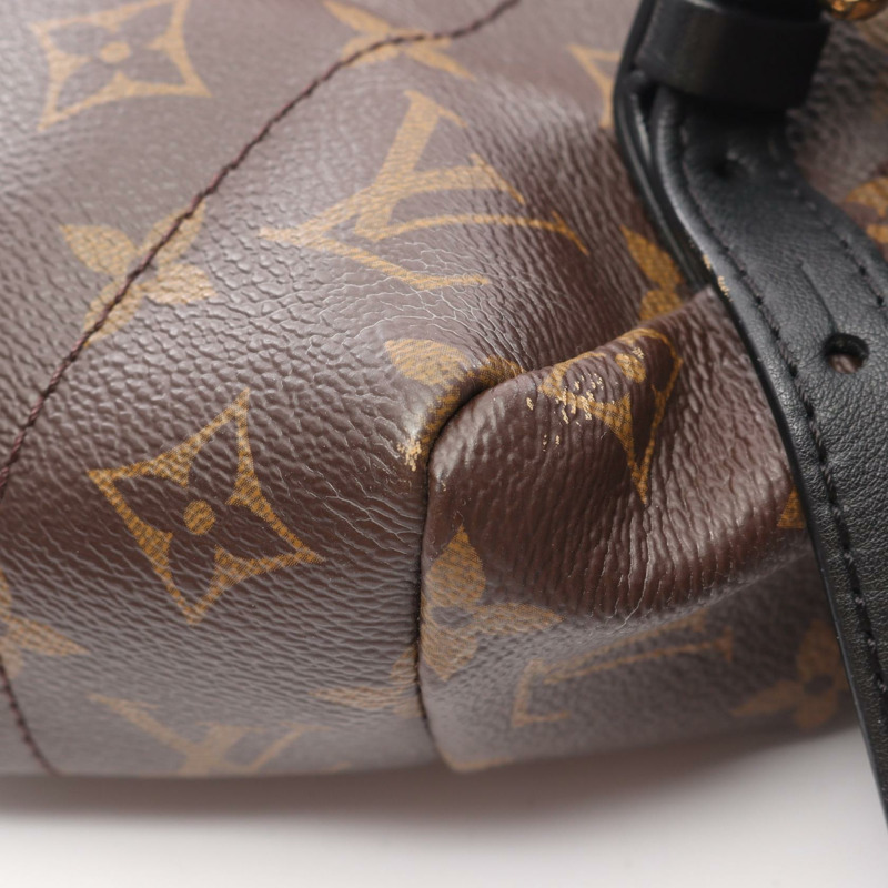 LOUIS VUITTON 棕櫚泉背包 MM M44874 字母帆布 棕色 二手-5