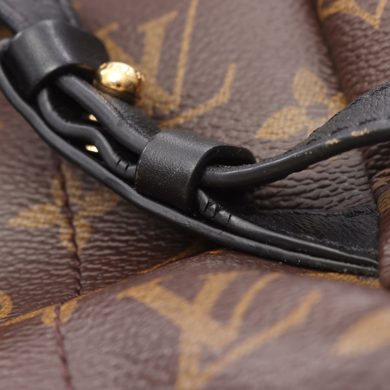 LOUIS VUITTON 棕櫚泉背包 MM M44874 字母帆布 棕色 二手-7