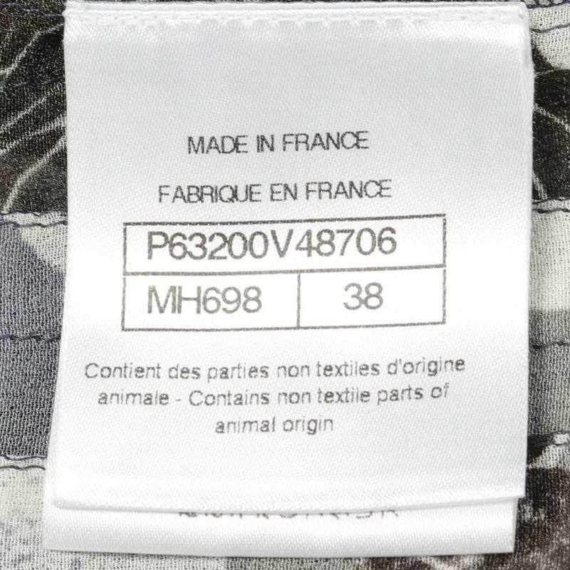 CHANEL COCO Mark Camelia 洋裝 P63200V48706 絲綢 海軍藍 多色 #38 二手女裝-4