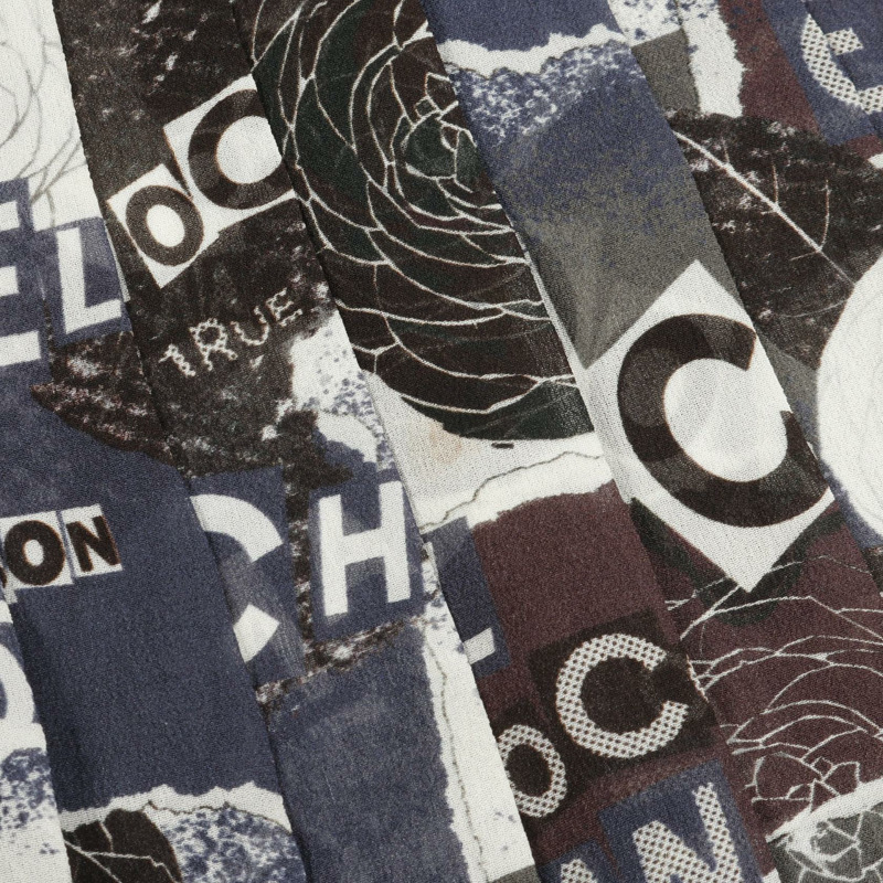 CHANEL COCO Mark Camelia 洋裝 P63200V48706 絲綢 海軍藍 多色 #38 二手女裝-5