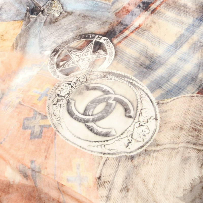 CHANEL CC Logo 披肩 羊絨 多色 二手 女款 COCO 標誌-3