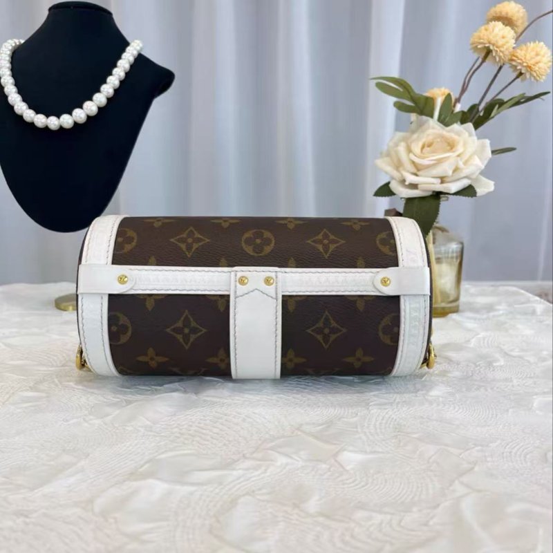 LV 網球系列 Papillon Trunk 巴比龍 限量款芯片款 19*9*9 99新配件塵袋-3