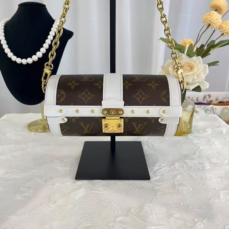 LV 網球系列 Papillon Trunk 巴比龍 限量款芯片款 19*9*9 99新配件塵袋-6