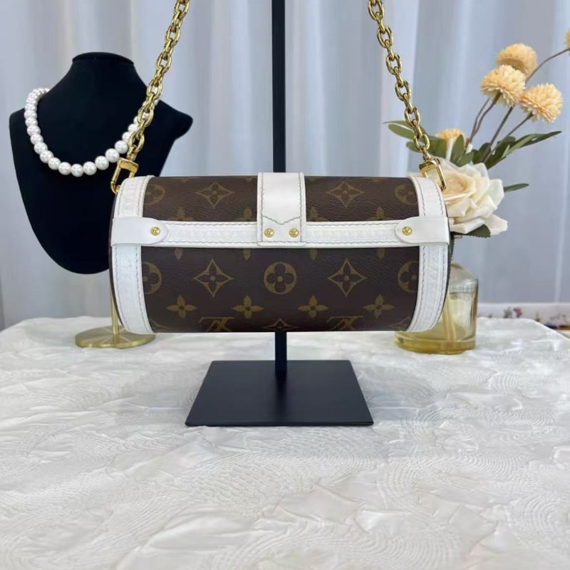 LV 網球系列 Papillon Trunk 巴比龍 限量款芯片款 19*9*9 99新配件塵袋-7