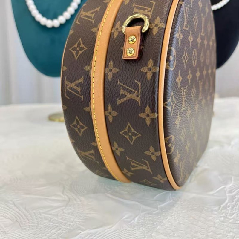 LV Petite Boite Chapeau 老花硬圓餅包 17.5*16.5*7.5 98新配件塵袋-4