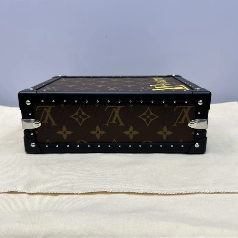 LV CLUTCH BOX老花銀扣小硬箱 芯片款 22*16*8 全新閒置配件盒子塵袋-3