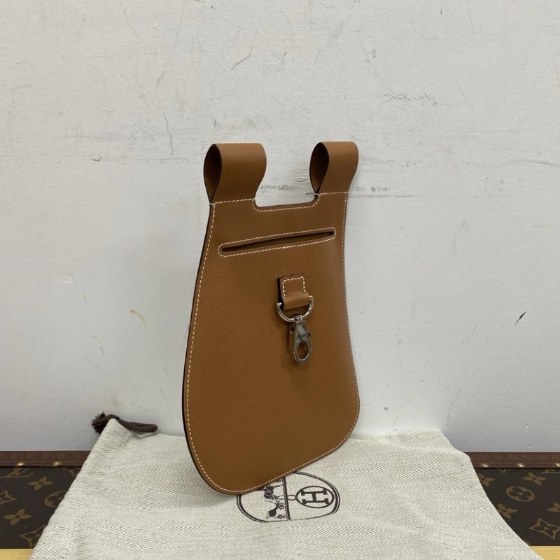 HERMES 金棕銀OKellyMove24Kelly剪刀腰包 110*2.4 99新配件塵袋盒子-1