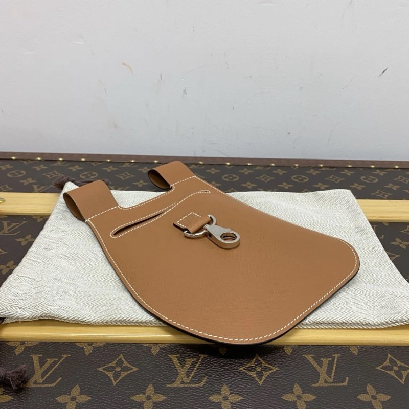HERMES 金棕銀OKellyMove24Kelly剪刀腰包 110*2.4 99新配件塵袋盒子-4