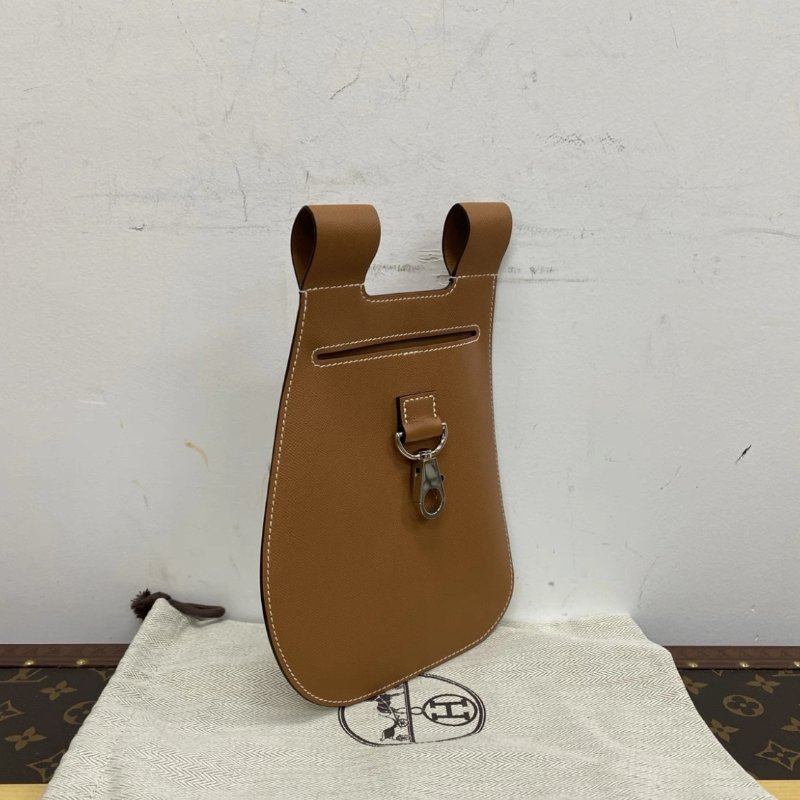 HERMES 金棕銀OKellyMove24Kelly剪刀腰包 110*2.4 99新配件塵袋盒子-1