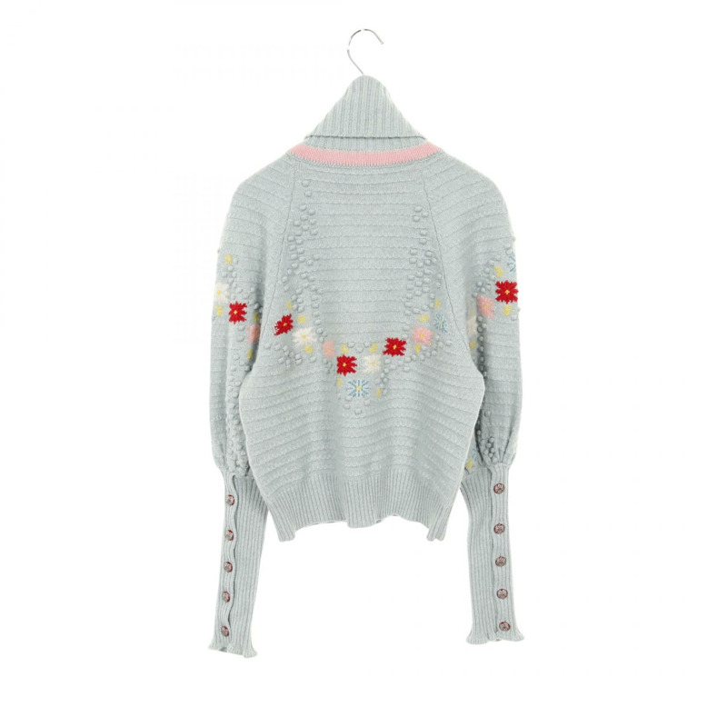 CHANEL 針織毛衣套頭衫 P52066K06714 羊絨藍色多色 #36 二手女款-1