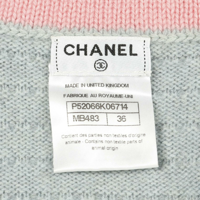 CHANEL 針織毛衣套頭衫 P52066K06714 羊絨藍色多色 #36 二手女款-2