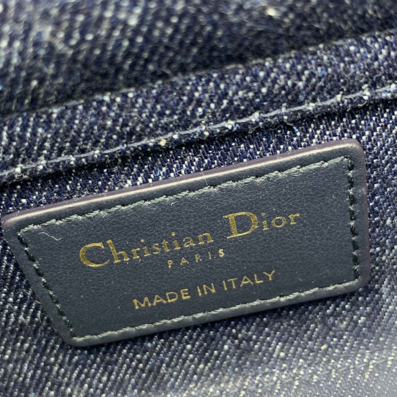 Dior  Micro Joy  Mini lady Dior  橫版 深藍色銀扣 滿印星星刺繡牛仔材質 22編碼 配長短肩帶,可斜孭可手提-5