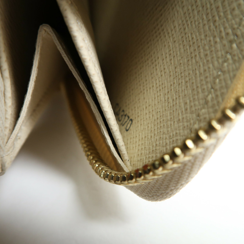 LOUIS VUITTON Damier Azur Zippy Wallet金扣長錢包-6
