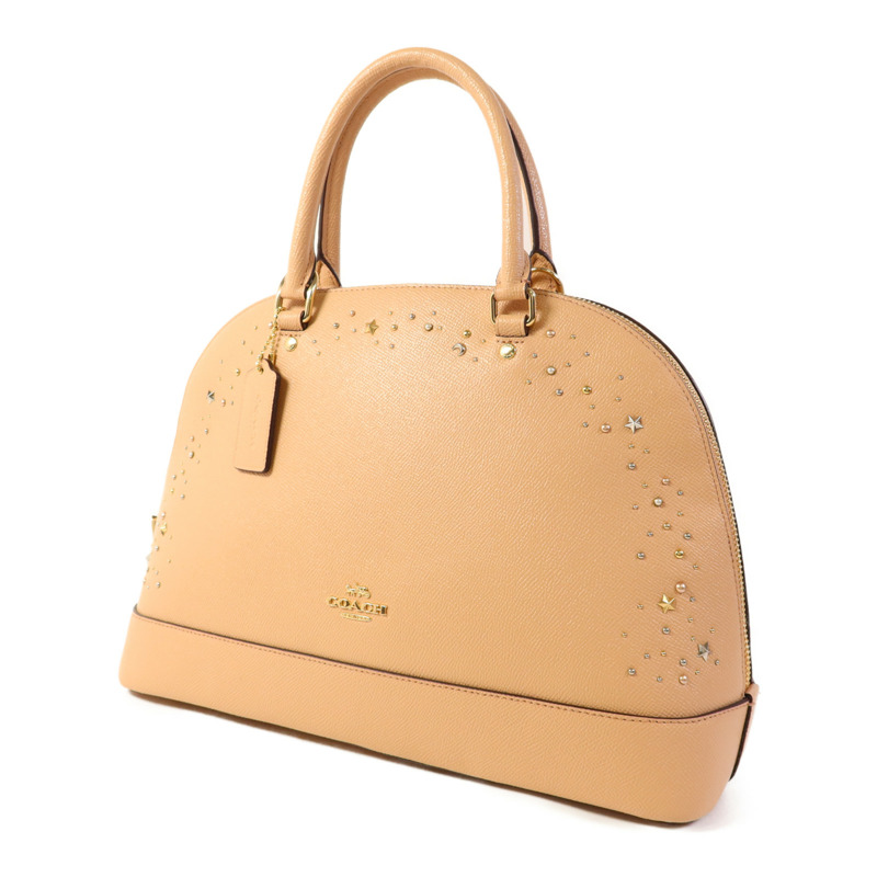 COACH 牛皮皮革2 Way Shoulder Bag金扣手挽肩背兩用袋-2
