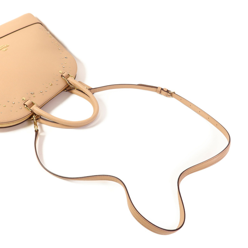 COACH 牛皮皮革2 Way Shoulder Bag金扣手挽肩背兩用袋-4