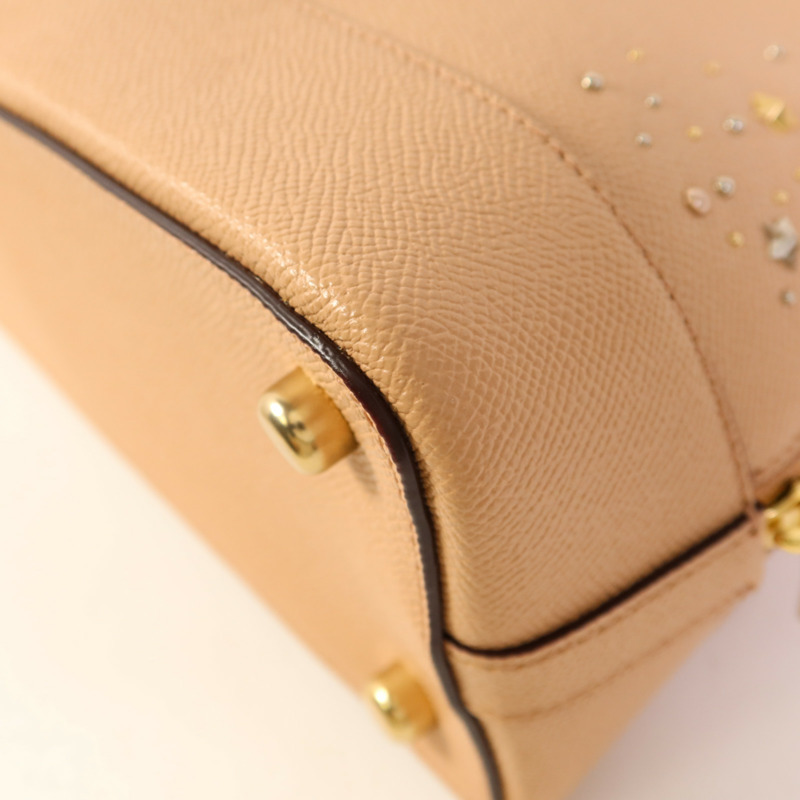 COACH 牛皮皮革2 Way Shoulder Bag金扣手挽肩背兩用袋-10