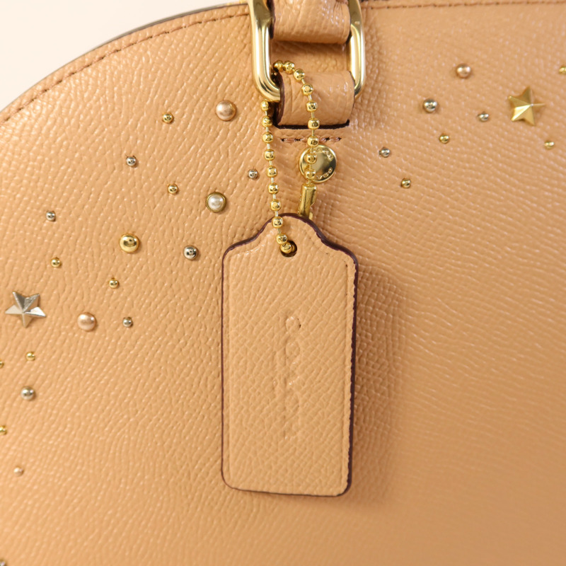 COACH 牛皮皮革2 Way Shoulder Bag金扣手挽肩背兩用袋-14