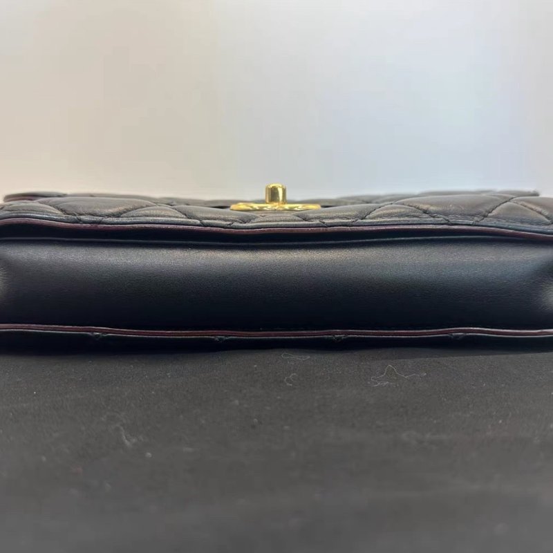 CHANEL 黑金孟買手提肩背斜背包 27*16*6 98新配件盒子塵袋保卡-2