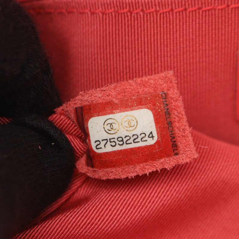 CHANEL Boy 小號 V 字形 V 形針腳鏈條單肩包 A67085 小羊皮粉紅色 GHW-4