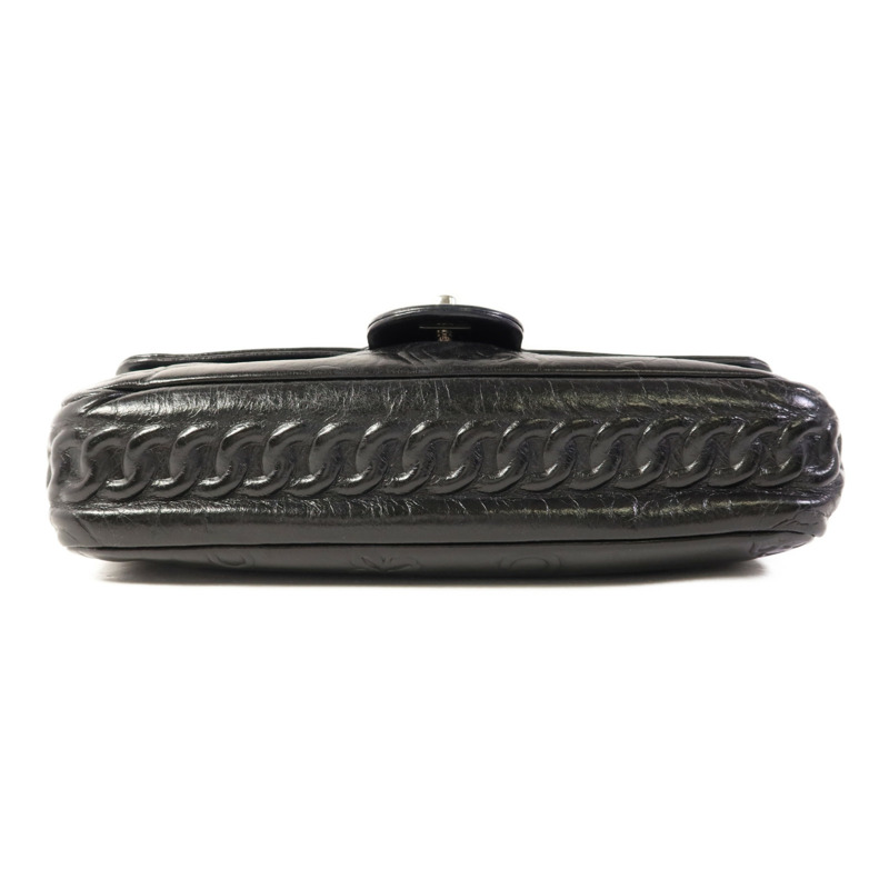 CHANEL 牛皮皮革Chain Shoulder Bag銀扣鏈帶肩背袋-3