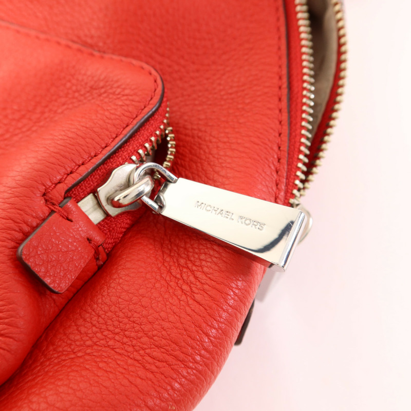 Michael Kors 牛皮皮革Backpack銀扣背包-9