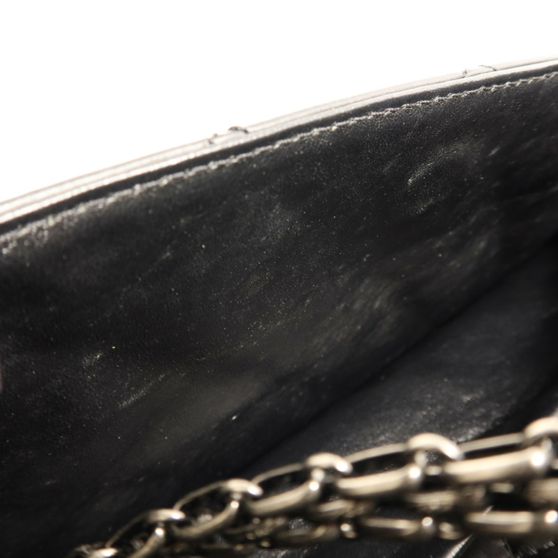 CHANEL 牛皮皮革2.55銀扣手挽袋-13