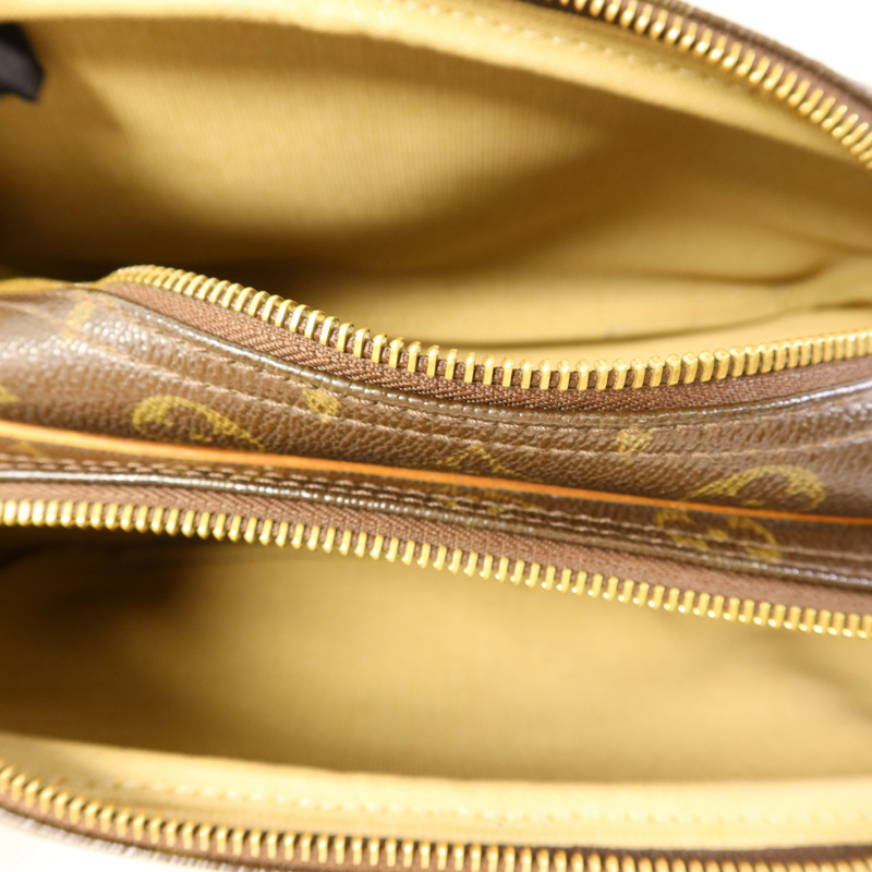 LOUIS VUITTON Monogram Reporter PM金扣肩背袋棕色-5