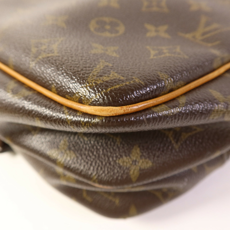 LOUIS VUITTON Monogram Reporter PM金扣肩背袋棕色-11