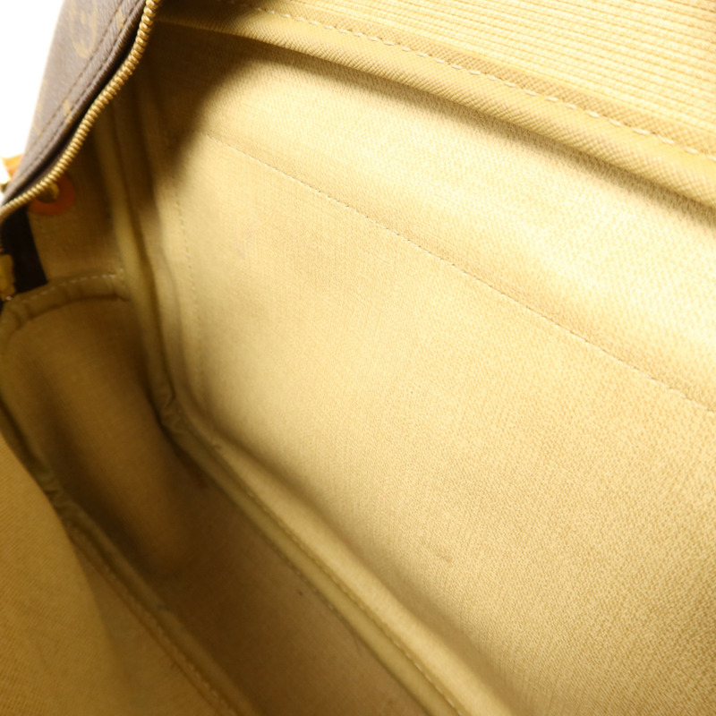 LOUIS VUITTON Monogram Reporter PM金扣肩背袋棕色-16