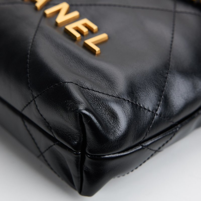 Chanel 22 bag mini 黑金-5