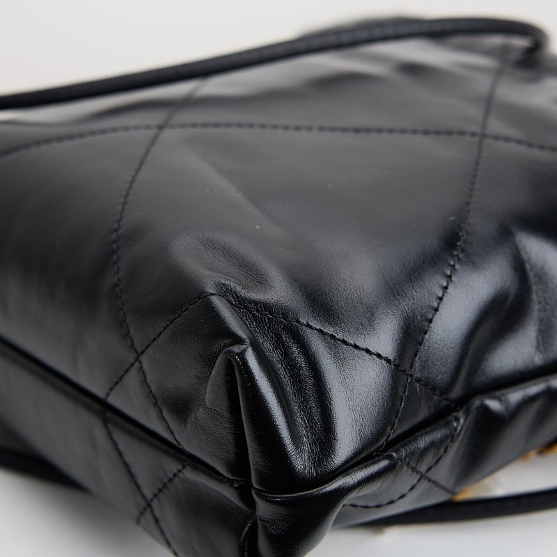 Chanel 22 bag mini 黑金-6