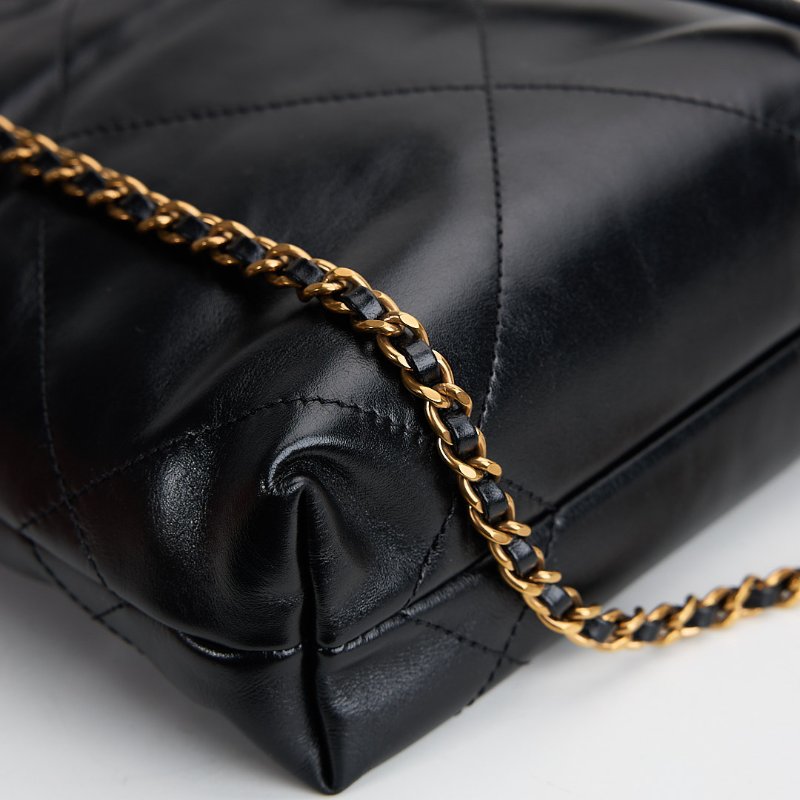 Chanel 22 bag mini 黑金-9