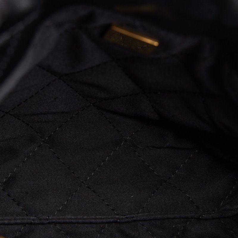 Chanel 22 bag mini 黑金-15