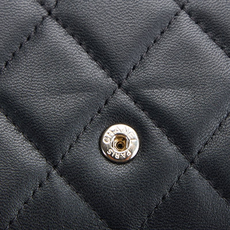 二手Chanel cf三折卡包/黑金羊 芯片款-18