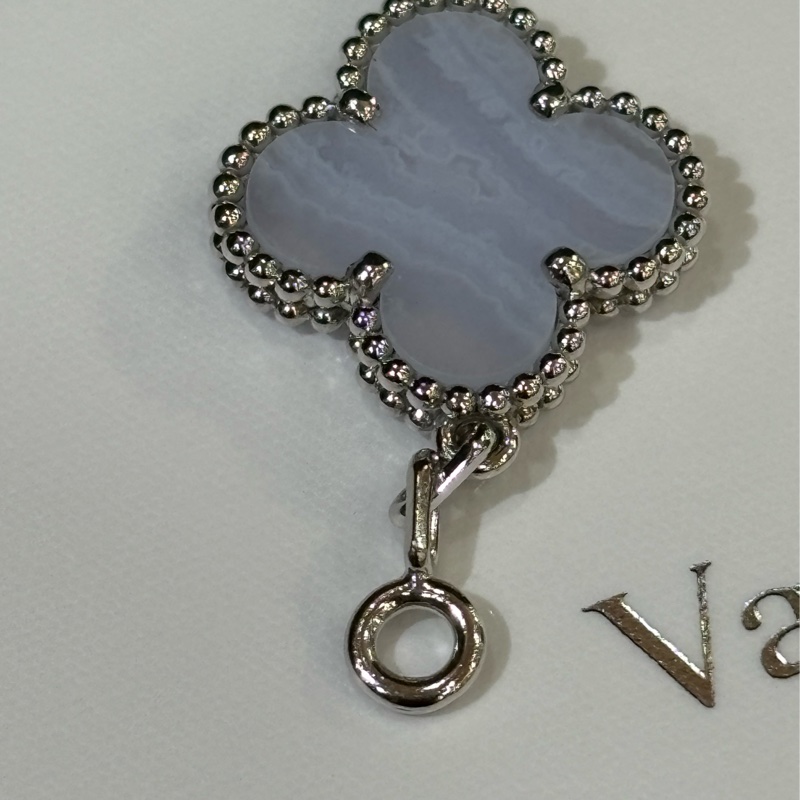 Van Cleef & Arpels梵克雅寶 Vintage Alhambra手鍊 五花 藍玉髓5枚四葉幸運圖騰-18