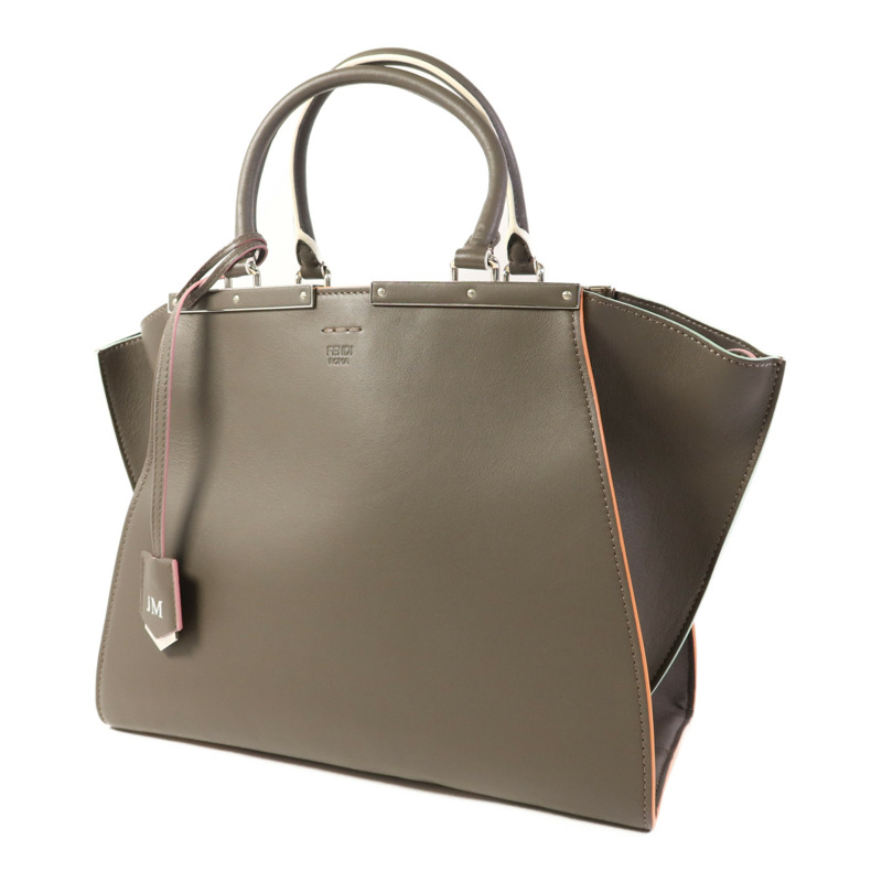 FENDI 牛皮皮革3 Jours銀扣手挽肩背兩用袋-2