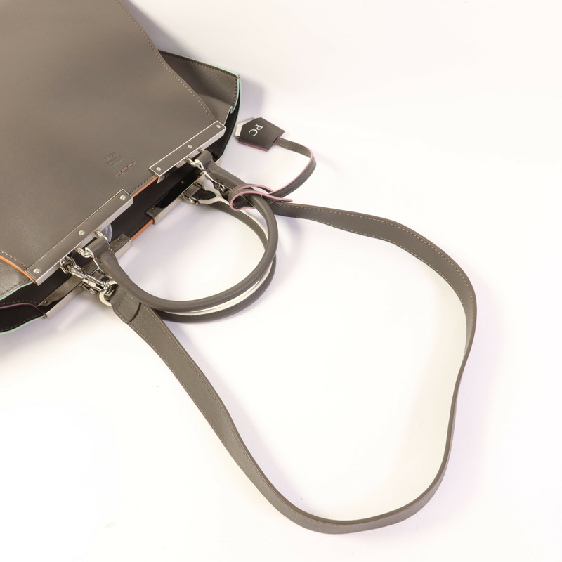 FENDI 牛皮皮革3 Jours銀扣手挽肩背兩用袋-4