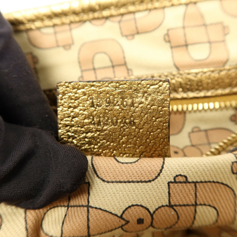 GUCCI 帆布Hand Bag金扣手挽袋-7